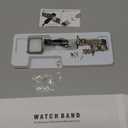 Slim Watch Band Compatible with Apple Watch 41mm 45mm 42mm 44mm 40mm 38mm Metal stainless steel Watchband suitable for iWatch 9/8/7/6/5/4/3/2/1/SE series Women Luxury strap (Silver and Gold)