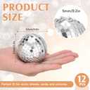 Engrowtic 12 Pcs Disco Ball Table Number Card Holders Silver Place Card Holder for Photo Name Stands Disco Centerpiece Decor for Wedding Party Birthday Table Number, 2 Inch