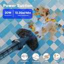 Handheld Spa Hot Tub Vacuum- Cordless Small Above Ground Pool Cleaner with 2 Brush Heads, 90 Mins Running Time, 12 Gallons/Min Powerful Suction, Ideal for Cleaning Debris and Sand Underwater, Black