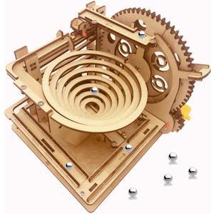 3D Puzzle Wooden Marble Run for Adults DIY Model Kit Assembly Wood Crafts Mechanical Puzzle for Teen Age 14+ Years Old