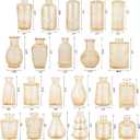 RUCKACE Bud Vases in Bulk 22 Gold Glass Small Vases Flower Vase for Centerpiece Table Wedding Decorations Home Decor Party