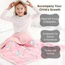 Alomidds Weighted Blanket Kids 3lb 36"x48", Minky Dots Small Weighted Blanket Cooling, Comfort Breathable Soft Throw Heavy Blanket for Sleeping, Pink Unicorn