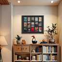 Cassette Tape Storage Shadow Box Display Stand,Cassette Tape Display Frame,Cassette Tape And case Display Frame,15 Cassette Rack Display cabinet,Music Tape Storage Display Rack,Audio Storage Solution.
