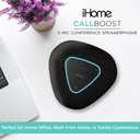 iHome Conference Speaker and Microphone, USB and Bluetooth Speakerphone with 3 Noise Cancelling Microphones for Home Office, Compatible with Mac, Windows, iOS, and Android