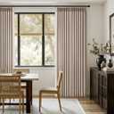 MIULEE Pinch Pleated Linen Curtains 96 Inches Long 2 Panels for Living Room Bedroom, Linen Texture Memory Trained Drapes Pinch Pleat Back Tab Rustic Farmhouse Window Curtains with Hooks&Rings, Taupe