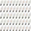 BORT 50 Pack C9 LED Replacement Light Bulb, C9 LED Bulbs for Christmas Outdoor String Lights, E17 Intermediate Base, Commercial Grade Holiday Bulbs Warm White 2200K