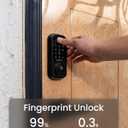 DESLOC Smart Door Lock B200, Smart Deadbolt Lock, Keyless Entry Door Lock, Fingerprint Smart Lock, Smart Locks for Front Door, App Control, Touchscreen Keypad Deadbolts,12-Month Battery, BHMA Grade3