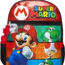 Bioworld Super Mario Backpack with Detachable Mushroom Lunch Tote 16 Inch 5 Piece Set