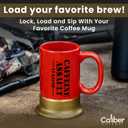 Caliber Gourmet 12-Gauge Shotgun Shell Mug  Bold Red Ceramic Gun Coffee Mug | Unique Gift For Hunters, Gun Enthusiasts & Collectors  Shotgun Shell Cup for Birthdays, Father's Day, Christmas & More