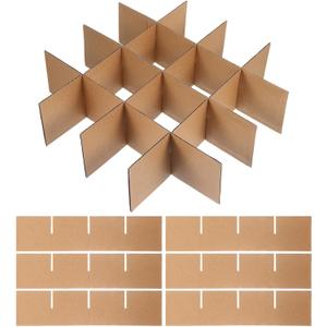jojofuny 2 Set Moving Boxes Dividers, Glass Dividers for Moving Boxes, Glass Packing Kit for Kitchen Dish Packing Glassware Cardboard Box (12 Cardboard) (33.50X8.00X0.30CM)
