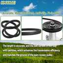 754-3084 954-3084 Drive Belt for Cub Cadet 3165 3184 3185 3186 3204 3205 3206 3208 3225 3235 3240 GT3100 GT3200 GT3204 GT3235 Garden Lawn Mower Tractors Replaces 754 3084 954 3084