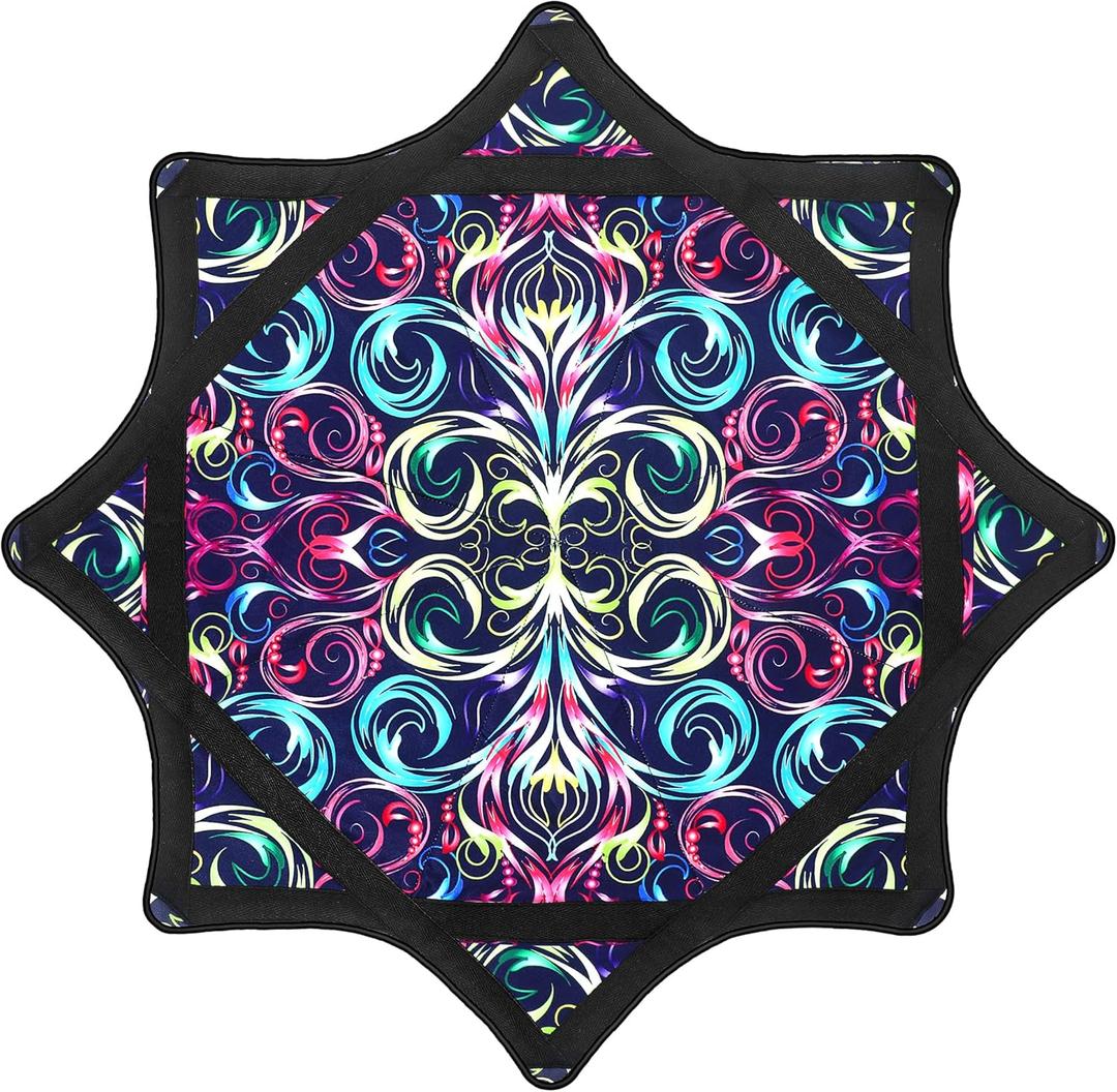 Beginner to Pro Spinning Cloth Flow Toy – Colorful Juggling Prop, 24.4 Inch 300 Grams, Flow Star Style (Paisley Pattern)