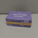 50 Pcs 1ml Syringes with Caps Oral Dispenser Individually Sterile Warpped for Medicine Dropper, Colostrum Collect Feeding Pets, Liquid