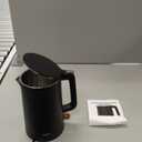 Electric Kettle, Double Wall 1.7L Stainless Steel Cool Touch, Water Boiler & Heater, 1500W Hot Tea Pot, Boil Dry Protection & Cordless Base, BPA-Free, Black