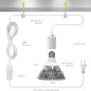 Bstrip Hanging Grow Light for Indoor Plant, 25W Full Spectrum Hanging Plant Light, 3000K LED Grow Light Bulbs with 16.4FT Power Cord, 1 Pack
