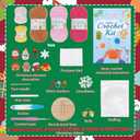 Alvian Five Colour Christmas Tree Crochet kit for Beginners Crochet Starter Kits Craft Knitting Crocheting Kits with Step-by-Step Video Tutorials and Crochet Yarn Supplies (Pink)