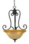 Yosemite Lighting Bronze Pendant W/ Amber Glass