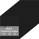 5" x 7" Black Cardstock, 300 Pack Black Thick Paper Cardstock Blank Black Cards Stock for Invitations, Greeting Cards Making, Postcards, Photos, 250GSM Thick Paper