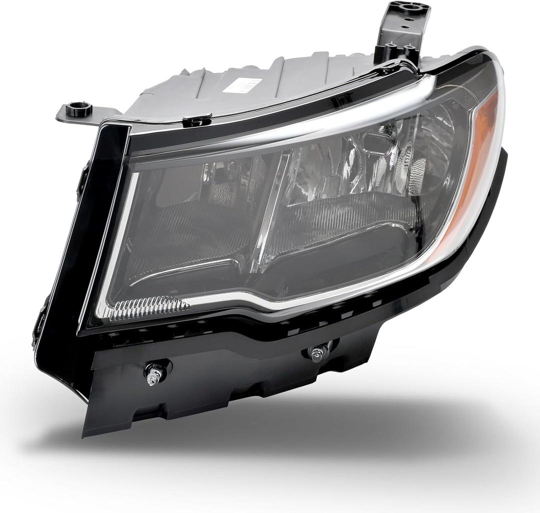 Headlights Assembly Compatible with Jeep Compass 2017-2021, Headlamp Left Driver Side Replacement CH2502295 55112707AE (Halogen Type)