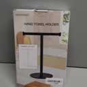 niffgaff T Bar Purse Display Stand Tabletop: Adjustable Height Handbag Holder, Countertop Hanging Rack for Long Necklace Scarf Lanyard, Black