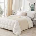 Longhui bedding 100% Cotton Knitted Throw Blanket Cream, Soft & Cozy, Machine Washable, 51"x63" Perfect for Living Room, Couch, Sofa, Bed or Travel