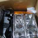 Headlights for 2014-2018 GMC Sierra 1500/2015-2019 GMC Sierra 2500HD 3500HD Headlamp Replacement, High/Low Beam W/Bulbs, Driver & Passenger Side