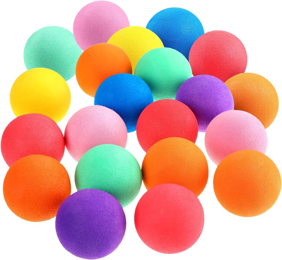 Cindeer 100 Pcs Mini Foam Balls Bulk for Kids Soft Lightweight Sponge Balls 1.57 Inches Assorted Play Orb for Birthday School Classroom Party Favors Operation Christmas Stocking Stuffers, 7 Colors