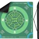 Mahjong Mat for Table with Carrying Bag, 32.4" x 32.4" Non-Slip Neoprene Mahjong Mat with Rules, Noise-Reducing Gaming Mat for Mahjong, Poker, Cards, Board and Tile Games - Green