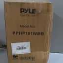 Portable Bluetooth PA Speaker System - 600W 10” Outdoor BT Speaker - Includes 2 Wireless Microphones, Party Lights, USB SD Card Reader, FM Radio, Rolling Wheels - Remote Control - Pyle PPHP101WMB