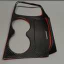 YOCTM for Jeep Grand Cherokee 2016 2017 2018 2019 2020 2021 Interior Accessories Gear Shift Cup Holder Cover Real Carbon Fiber Cup Holder Center Console Trim