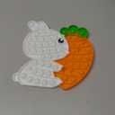 Easter Bunny Poppers, Bunny Carrot Pop Bubble Fidget Sensory Toy, Puzzle Popper, Easter Gifts for Kids,Toddler, Easter Basket for Toddlers Girl, Easter Toys, Stocking Easter Basket Stuffers (White)