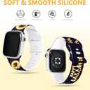 3 x Halloween Watch Bands for Apple Watch Band 38/40/41/42/44/49mm for Men Women, Silicone Waterproof Adjustable Printed Smartwatch Strap for iWatch Series 9 8 7 6 5 4 3 2 1 SE Replacement Wristband Gifts