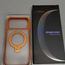 TORRAS 360 Magnetic Stand for iPhone 17 Pro Max Case, [Fit for MagSafe] [4X Military-Grade Protection] Slim Case for iPhone 17 Pro Max 6.9", Translucent Cosmic Orange, Ostand O3 Fitness Series