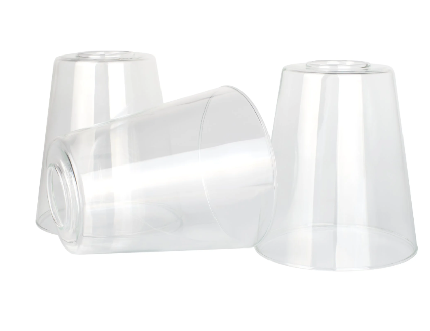 Kira Home Asher 6" Glass Shades, Replacement Glass, 1-5/8" Fitter Opening for Threaded Medium Base Socket, 6" x 5.25"