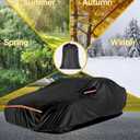 Car Cover Waterproof All Weather Custom Fit for Ford Mustang 1994-2025, 420D Oxford Full Outdoor Automtive Heavy Duty Covers Windproof Snowproof Dustproof UV Hail Protection Accessories