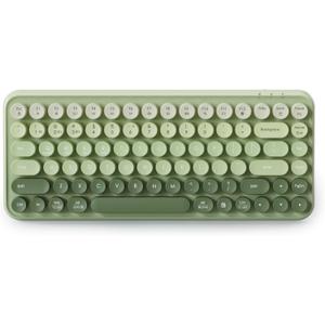 Mini Bluetooth Keyboard, 84-Key Retro Typewriter, Wireless Compact Keyboard, Compatible with Windows Laptops, Desktops, Mac, Computer Keyboards,Tablets (Green Color)