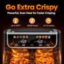 Simple Deluxe 9.5-Qt Dual Basket Air Fryer, 10-in-1 Digital Preset 1700W Airfryer, Sync Cook, Independent Temp Control, Shake Reminder, Nonstick Basket, Black