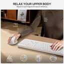 Philips Ergonomic Mouse - Vertical Mouse with 800/1200/1600 Adjustable DPI, 6 Silent Buttons, Auto Power Saving,Light Weight,2.4GHz Wireless Mouse for Laptop,Desktop, PC- White