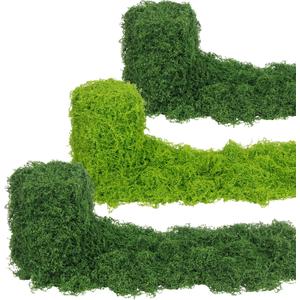 ACRYCS Fake Moss Rug Multicolor 4" x 47" Faux Moss for Table Runner Decorating Green Artificial Grass for Indoor Plants Wall Crafts DIY Table Centerpieces Fairy Woodland Garden Floral Wedding 10x120cm