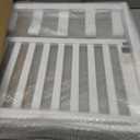 Classics by Handley Dollhouse Miniature White Slatted Nursery Crib with Pink Fabric