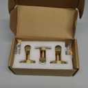 TUNNY 3 Pack Round Bathroom Towel Hooks - Champagne Gold Robe & Coat Hooks for Bathroom & Bedroom
