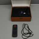 Rechargeable Leather CD Player with Speakers; Bluetooth Transmitter; Festival Gift; BGM Player for Home Dcor (Brown)