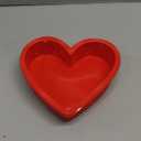 8 Inch Silicone Heart Shaped Cake Pans Small Heart Cake Pan Set Nonstick Silicone Heart Molds for Baking (2 Pcs, Red)