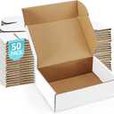 Shipping Boxes 7x5x2 inches Small Mailing Boxes 50 Pack White Cardboard Corrugated Box Mailers