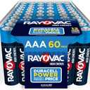 Rayovac High Energy AAA Batteries (60 Pack), Alkaline Triple A Batteries 2pack