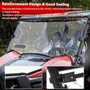 Front Full Windshield for Kawasaki Teryx 800 / Teryx4 800 2016-2025, 1/5" Clear Scratch Resistant Polycarbonate Durable Hard Coat Vented Windscreen, 95% Light Transmittance, UTV Accessories