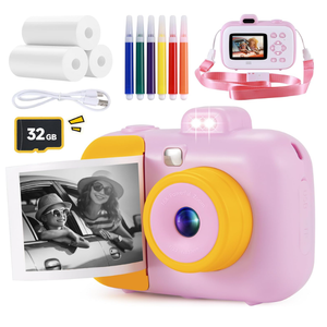 Kids Camera Instant Print for Girls Boys Age 312 Kids Toys, 12MP 1080P Kids Digital Cameras Christmas Birthday Gifts for 4 5 6 7 8 9 10 Year Old Girls, Toddler Camera