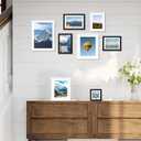 Hongkee 3.5x5 Picture Frame Set of 3 - Made of Real Glass and Black Wooden Frame, 3.5 by 5 small Photo for Wall or Tabletop Display