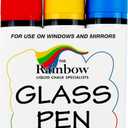Glass Pen Window Marker: Liquid Chalk Pens for Glass, Whiteboard Markers with Washable Paint - Graduation, Car Windows, Mirror Pen, Storefront, Wedding, Parade, Party & Holiday (3 Pens - Jumbo Tip)