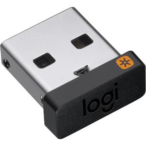 Logitech USB Unifying Receiver, 2.4 GHz Wireless Technology, USB Plug Compatible with All Unifying Devices Like Wireless Mouse and Keyboard, PC/Mac/Laptop - Black